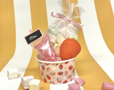 Petit pot glace fraise